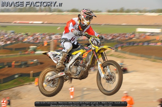 2009-10-04 Franciacorta - Motocross delle Nazioni 0514 Warm up group 1 - Matiss Karro - Suzuki 250 LV